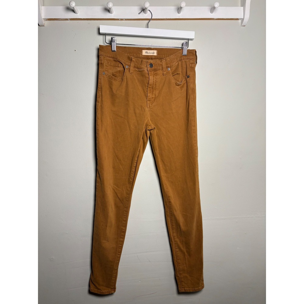 Madewell 9 High Riser Skinny Jeans Tobacco Brown Denim 29